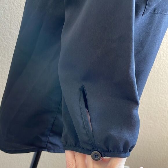 Monteau Black Semi Sheer High-Low Blouse Size M - Picture 8 of 16